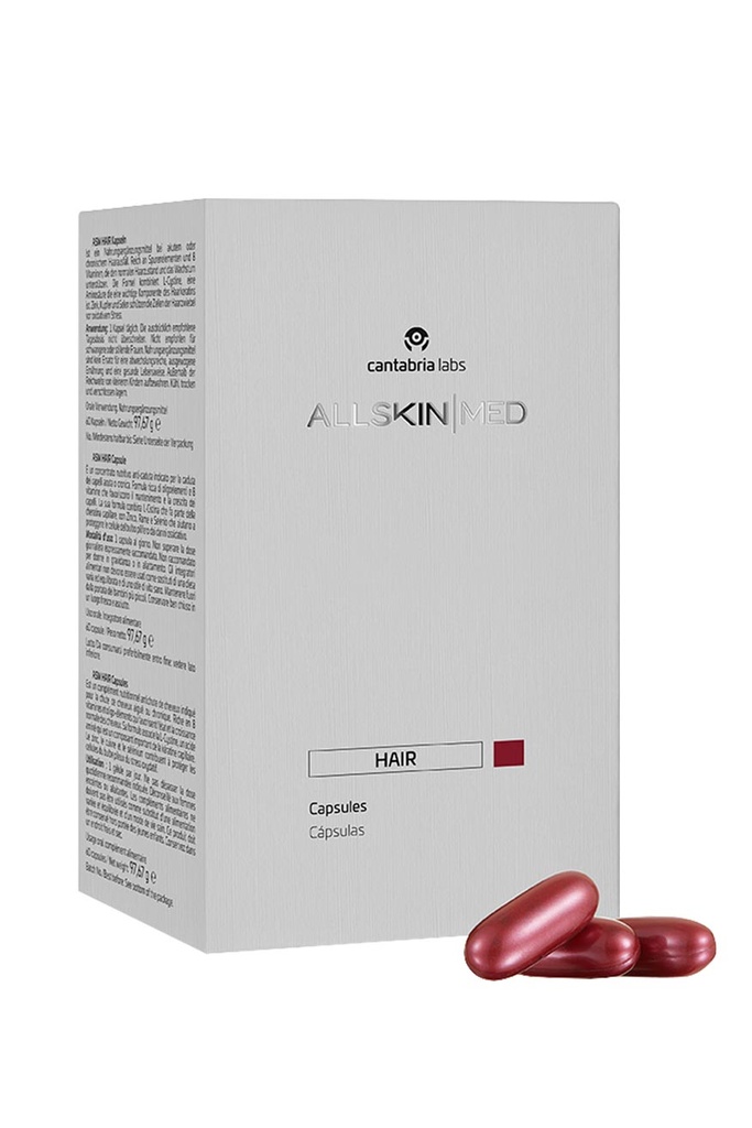 Hair Oral Capsules de la marca All Skin Med: Packaging