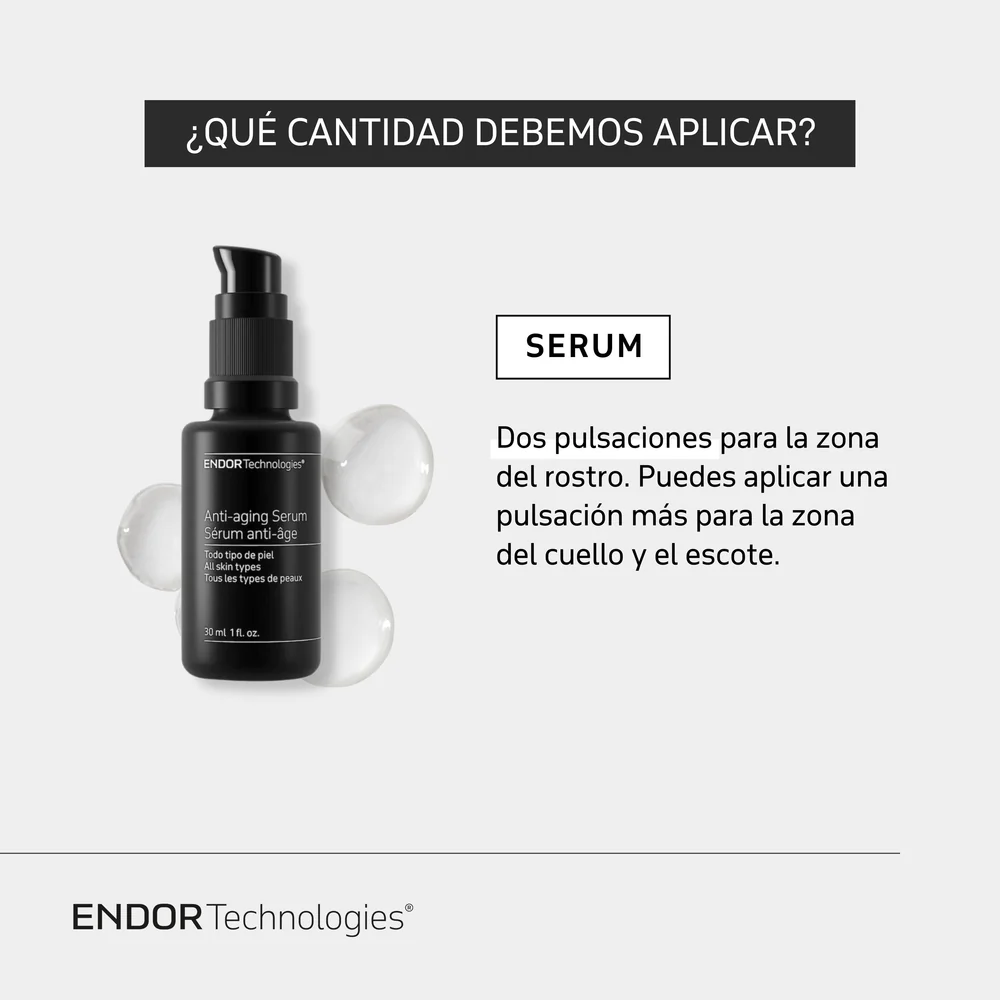 Anti-aging Serum de la marca Endor Technologies: ¿Cómo aplicar?
