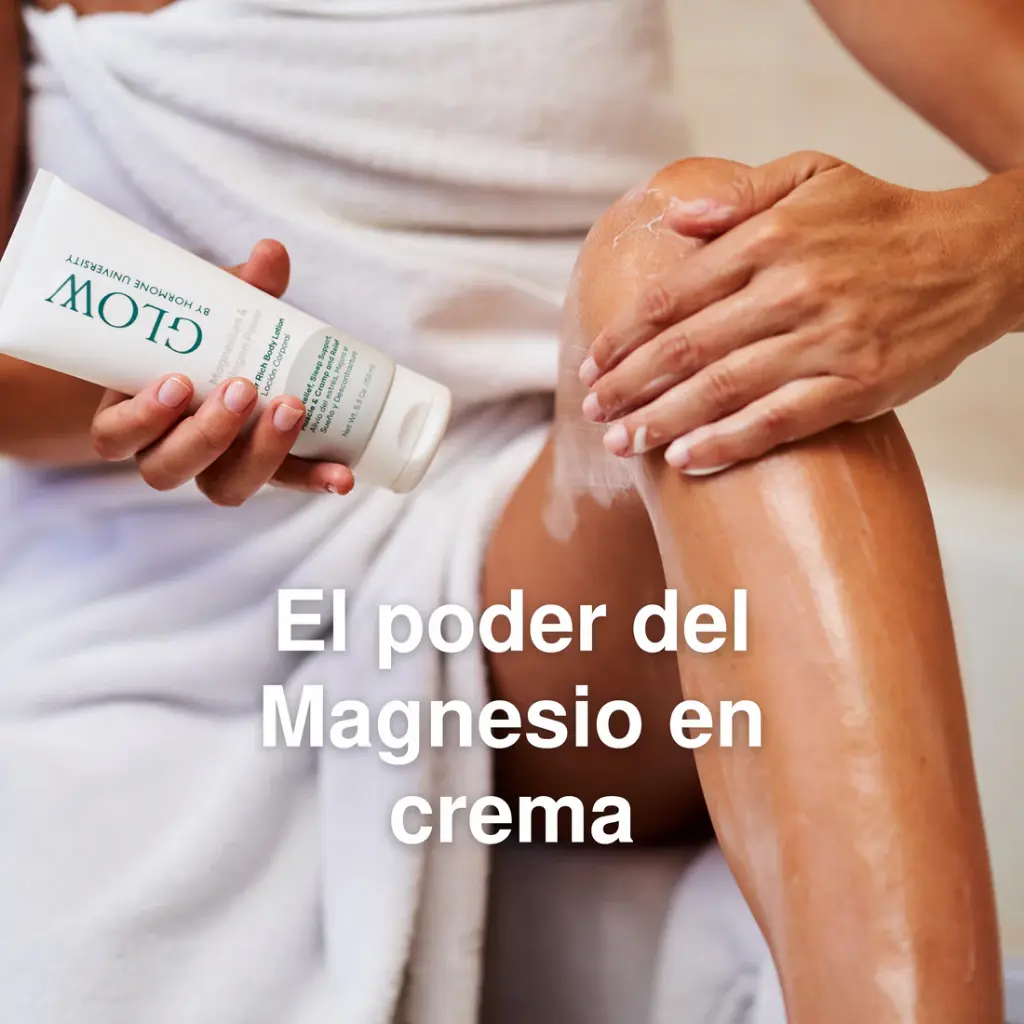 Loción corporal rica en Magnesio de la marca GLOW HORMONE UNIVERSITY: Producto