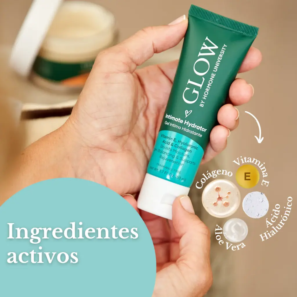 Hidratante Íntimo 4 en 1 de la marca GLOW HORMONE UNIVERSITY: Ingredientes activos