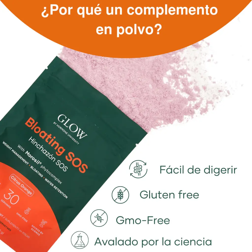 Bloating SOS de la marca GLOW HORMONE UNIVERSITY: En polvo