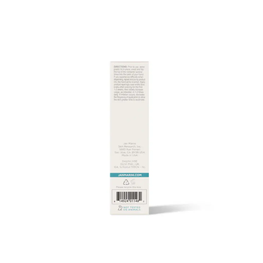 Age Intervention® Retinol Plus MD de la marca JAN MARINI: Caja vista trasera