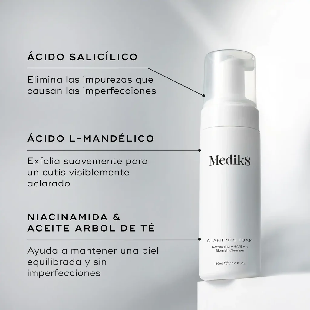 Clarifying Foam de la marca MEDIK8: Componentes