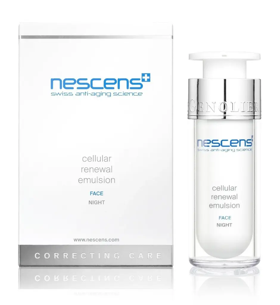 Cellular Renewal Emulsion Night de la marca NESCENS: Producto y caja
