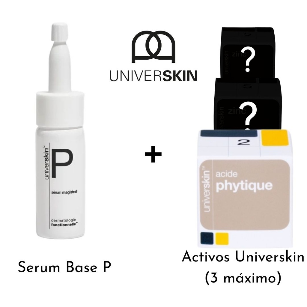 Ácido Fítico 2% de la marca Universkin: Mezclar con Serum Base P