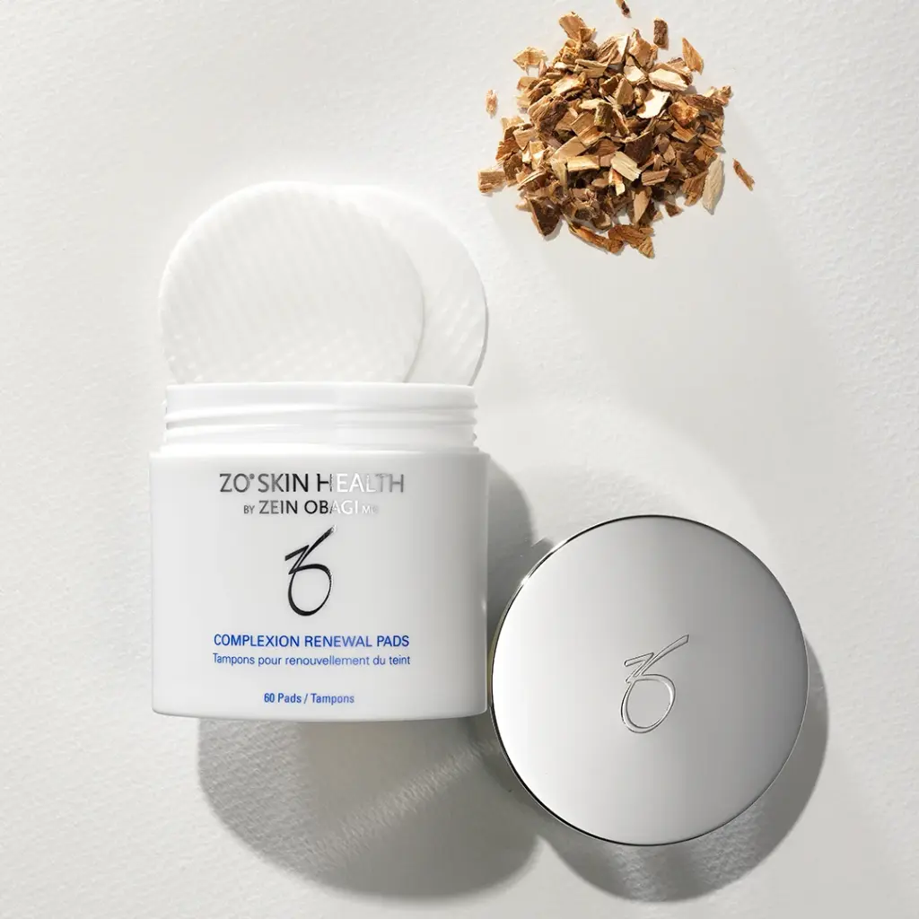 Complexion Renewal Pads de la marca ZO SKIN HEALTH: Producto vista superior con contenido del producto