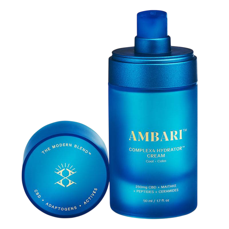 Complex 4 Hydrator Cream de la marca AMBARI: Producto abierto mostrando dispensador