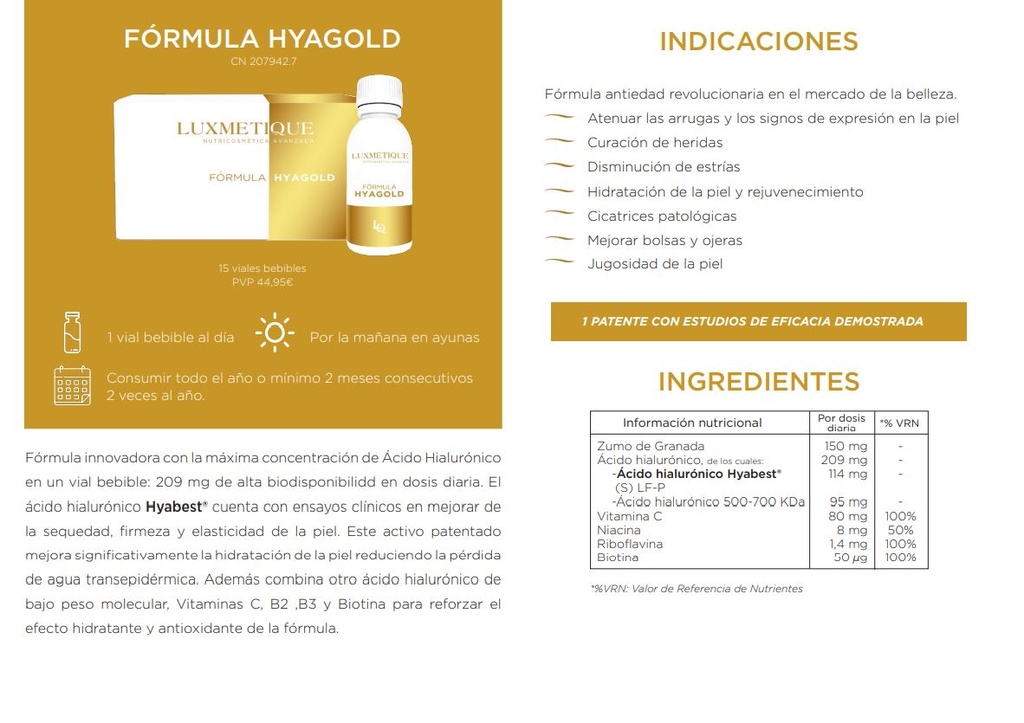 Fórmula Hyagold